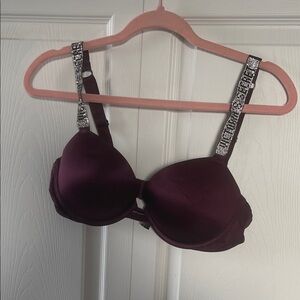 Victoria's Secret Deep Purple Bra with Sparkling Straps